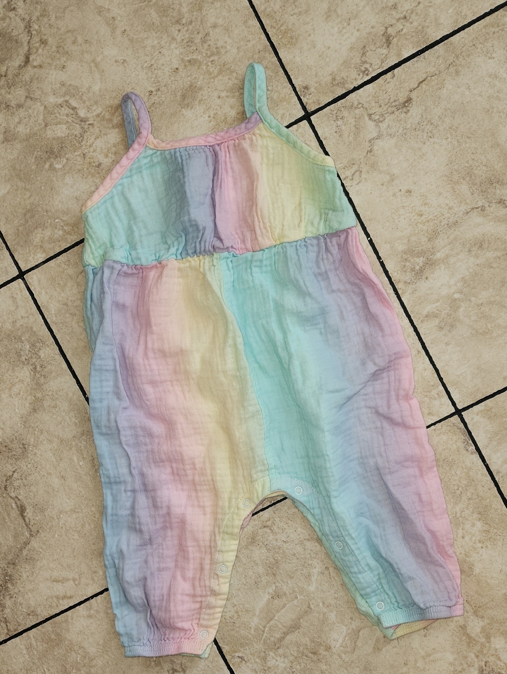 Target Take Pride Pastel Rainbow Striped One-Piece Romper 12 Months